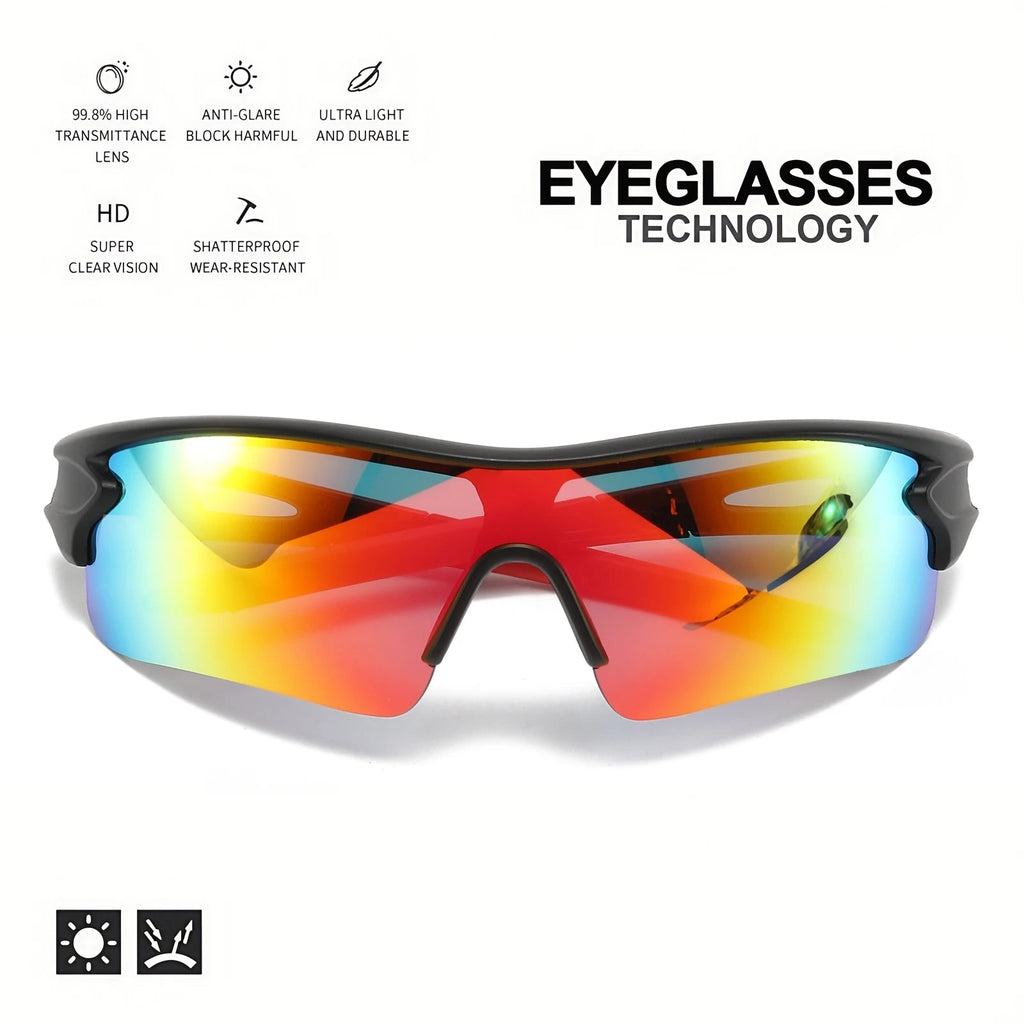 New UV400 Protective Sports Eyewear - Lightweight Full-Cover Lens, Unisex Wrap-Around for Cycling, Hiking & Daily Use Quick Pick Grocers