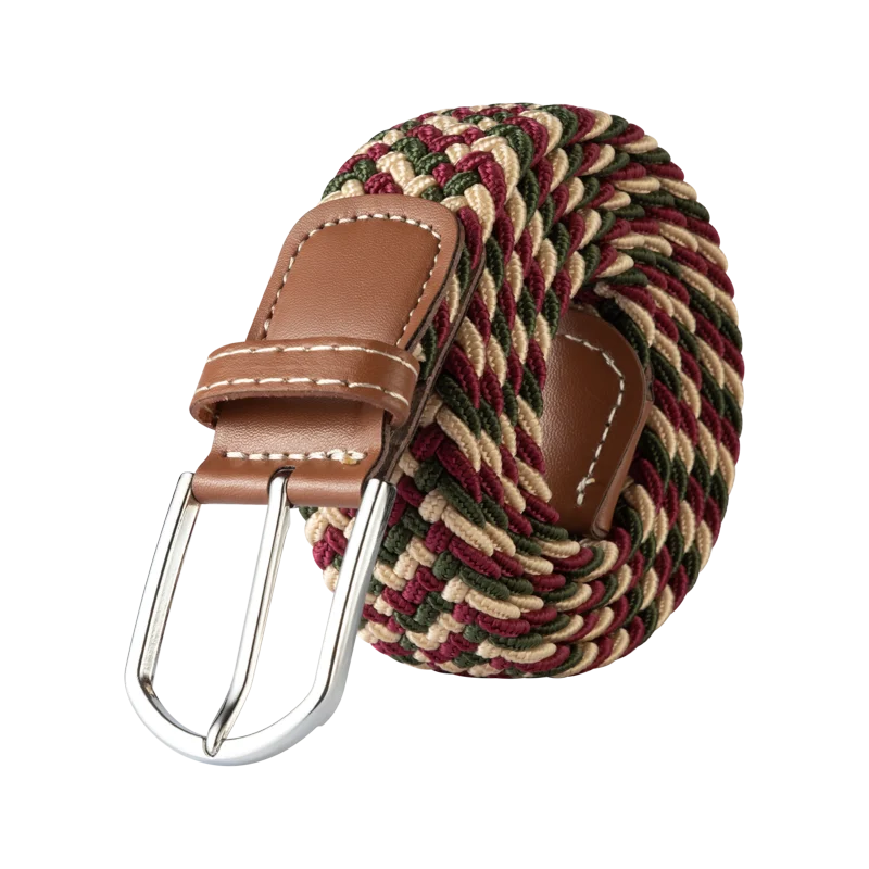 107/120/130CM Fashion Female Elastic Casual Stretch Woven Belt Unisex Canvas Elastic Belts for Women Jeans Pin Buckle Men Belt Quick Pick Grocers