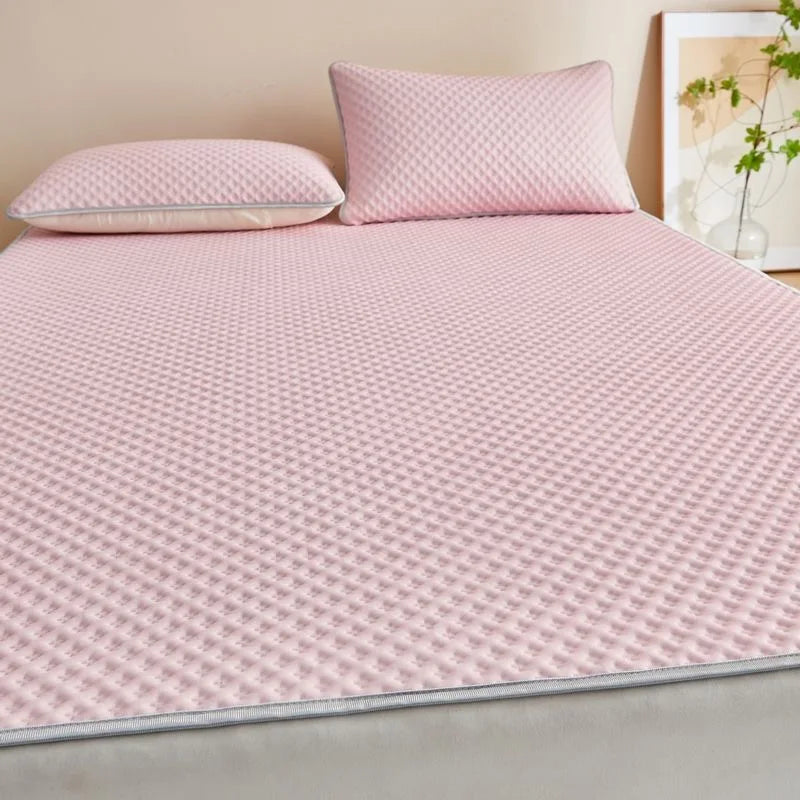 Breathable Cooling Mattress Comfortable Washable Ice Silk Bed Mat Pad Soft Skin-friendly Summer Sleeping Mat Household Quick Pick Grocers