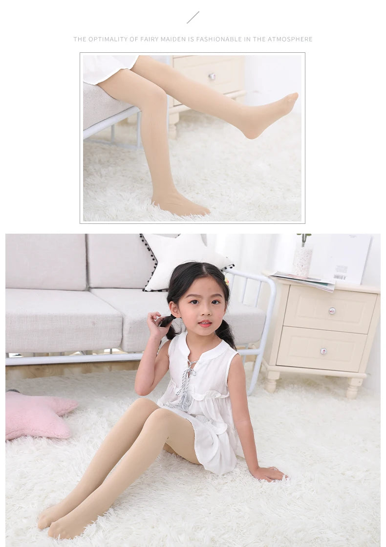 Spring/autumn candy color child tights for baby girl kids velvet white pantyhose stockings for infant student ballet dance socks Quick Pick Grocers
