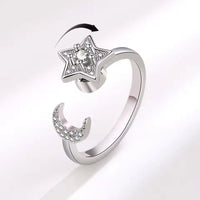 VENTFILLE 925 Sterling Silver Sunflower Diamond Zircon Rotatable Ring For Women Gift Relieve Stress Ring Jewelry Wholesale Quick Pick Grocers