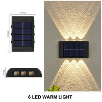 LED Solar Lights Outdoor Solar Wall Lamp Up And Down Light Illuminate for Garden Yard Street Decoration Solar Powered Light Quick Pick Grocers