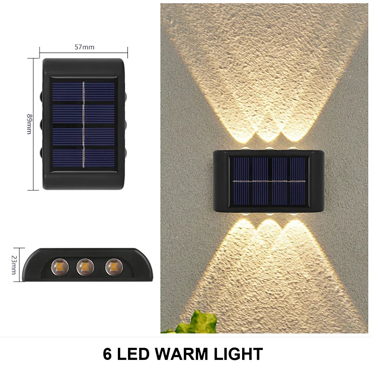 LED Solar Lights Outdoor Solar Wall Lamp Up And Down Light Illuminate for Garden Yard Street Decoration Solar Powered Light Quick Pick Grocers