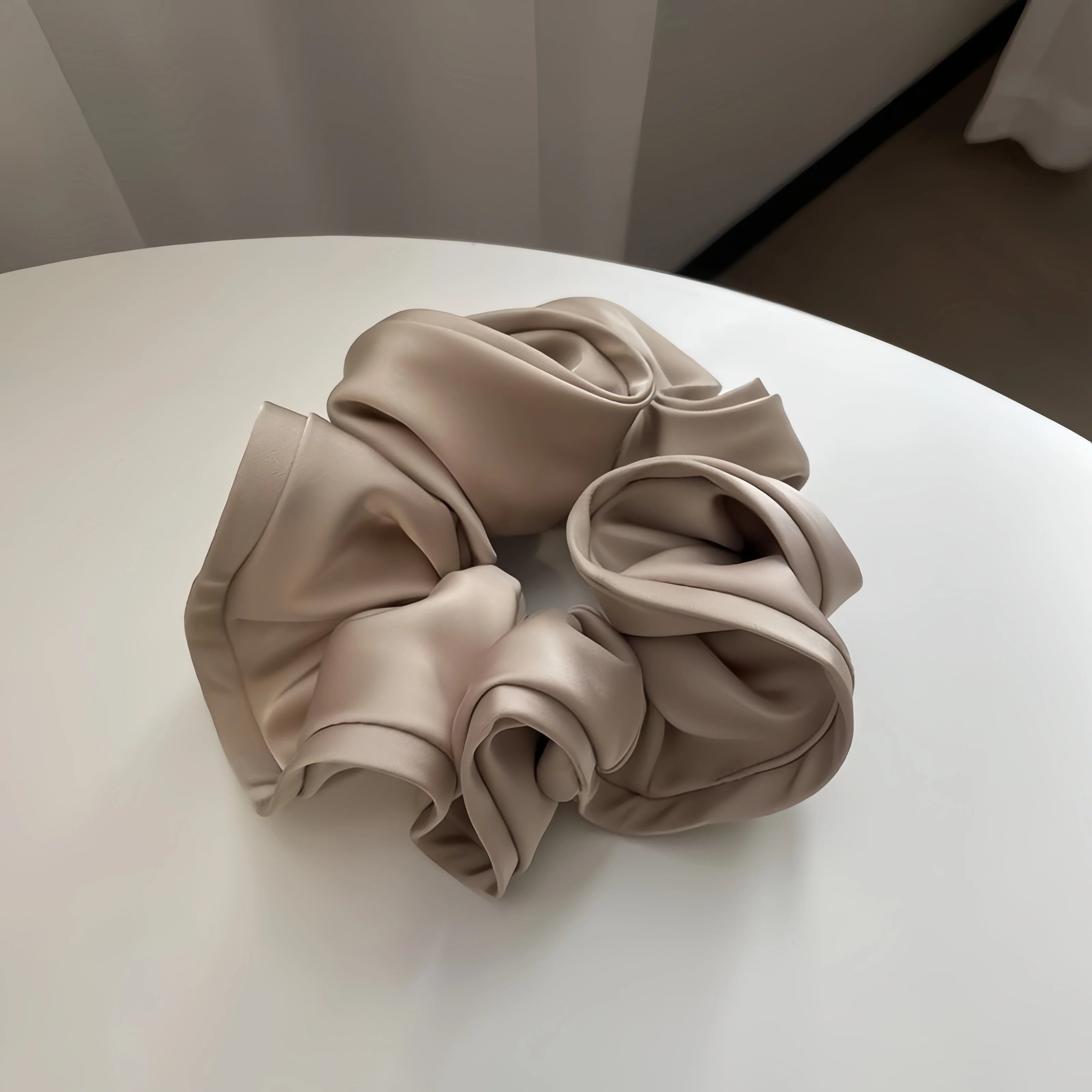 Korean Big Hair Tie Ribbon Scrunchies Satin Elastic Hair Band Bow Women Simple Temperament New Style  Ponytail Hair Accessories Quick Pick Grocers