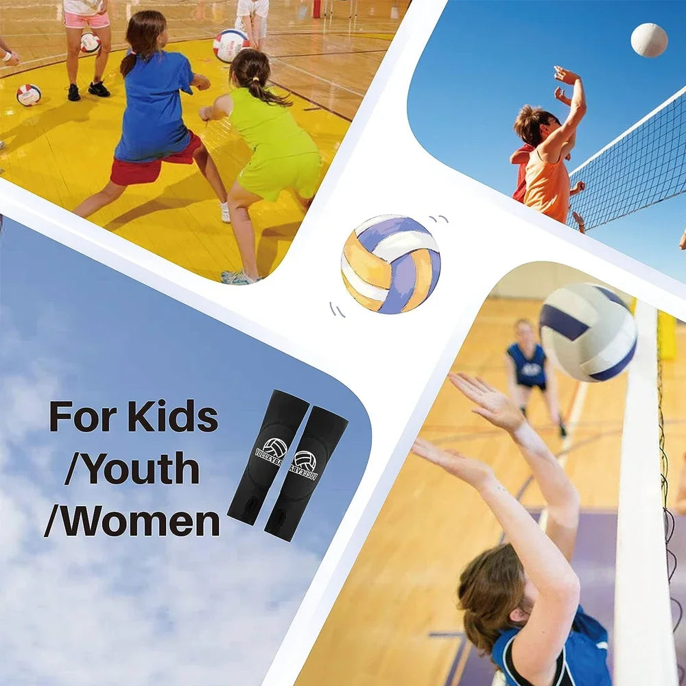 Kids/Adults Volleyball Arm Sleeves Passing Hitting Forearm Sleeves with Protection Pads and Thumb Hole Padded Volleyball Sleeves Quick Pick Grocers
