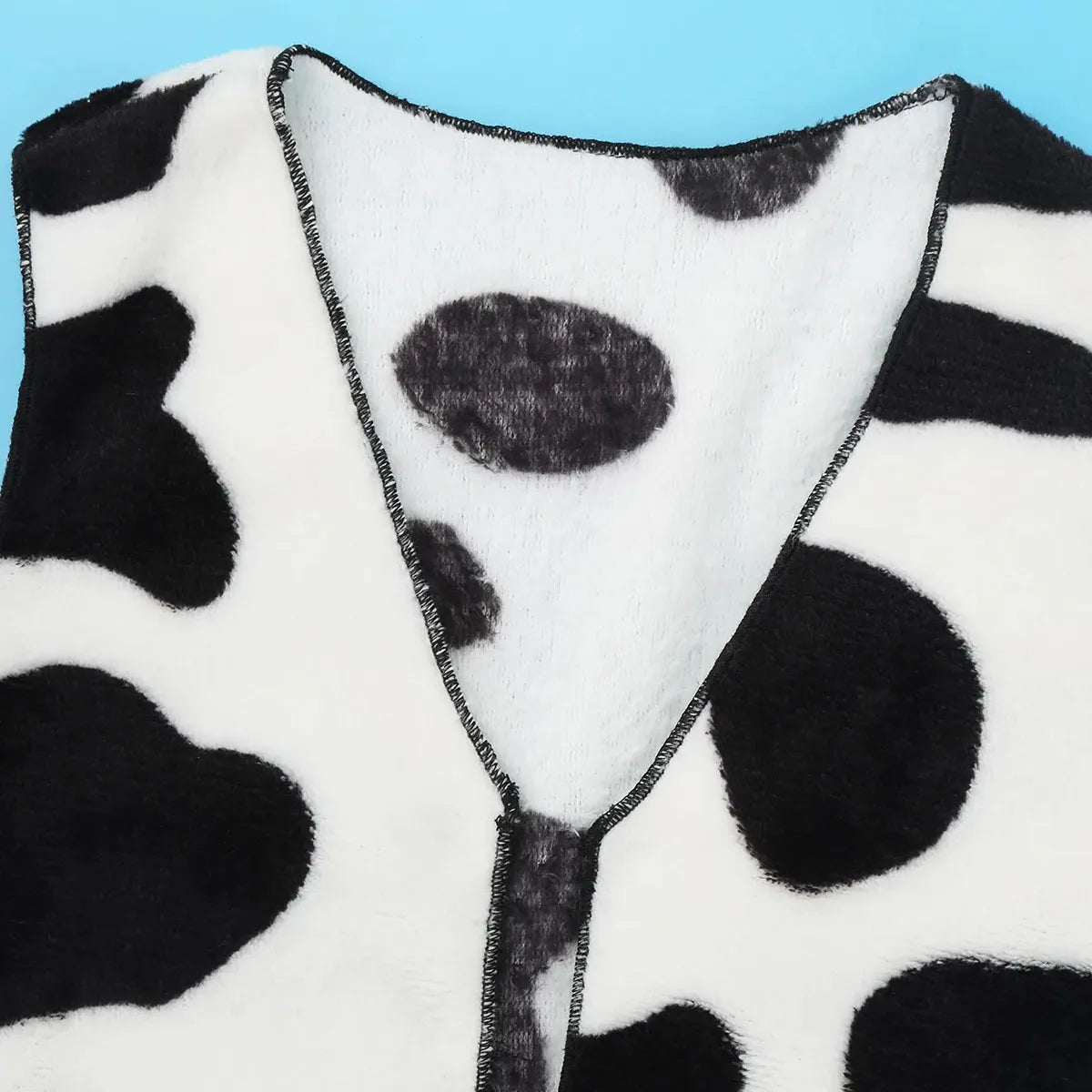 Black White Cowboy Cowgirl Costume Kids Halloween Party Fancy Dress Up Clothes Sleeveless Plush Cardigan Vest Waistcoat Tops Quick Pick Grocers