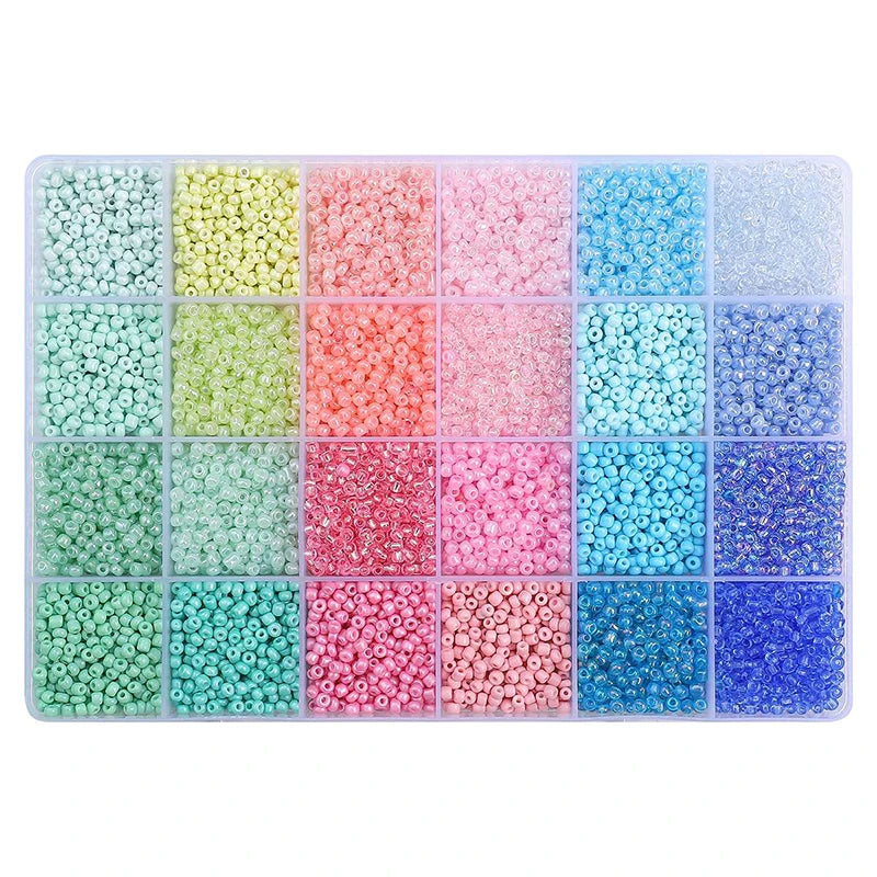 About 5200Pcs24 Grid Rice Bead Box Handmade DIY Jewelry Bracelet Earrings Kandi Jewelry Accessories Materials Econic Blanks