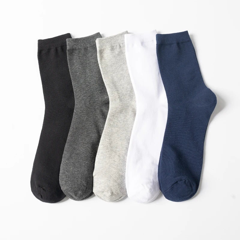 10Pairs/Lot Men Combed Cotton Socks Black Casual Business Breathable High Quality Man Sock New For Male Plus Size EU38-48 Quick Pick Grocers