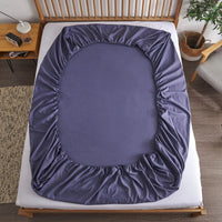 Cotton Fitted Sheet with Elastic Bands Non Slip Adjustable Mattress Covers for Single Double King Queen Bed,140/160/200cm Quick Pick Grocers