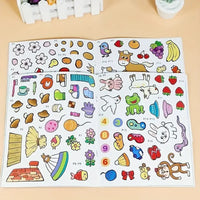 Sticker Book for Toddlers 3+ - Educational Fun for Kids, Creative Craft Activity Set, Birthday & Party Gift, Chinese Version Quick Pick Grocers