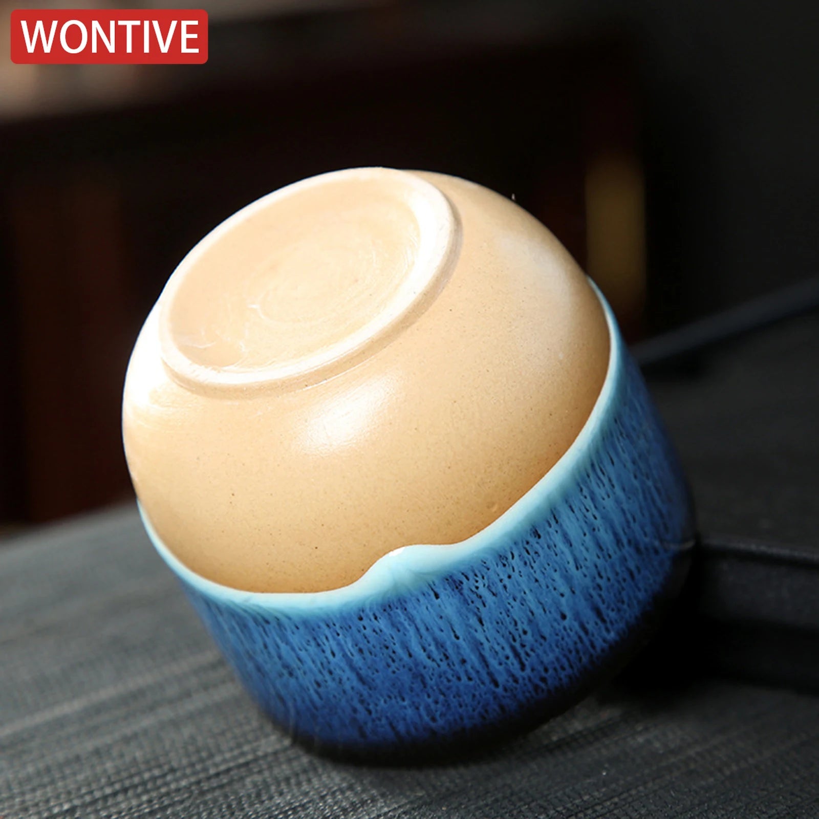 Kiln Change China Ceramic Tea Cup Pottery Jianzhan Drinkware  Temmoku Glaze Porcelain Kung Fu Cups Set for Water Latte Milk Quick Pick Grocers