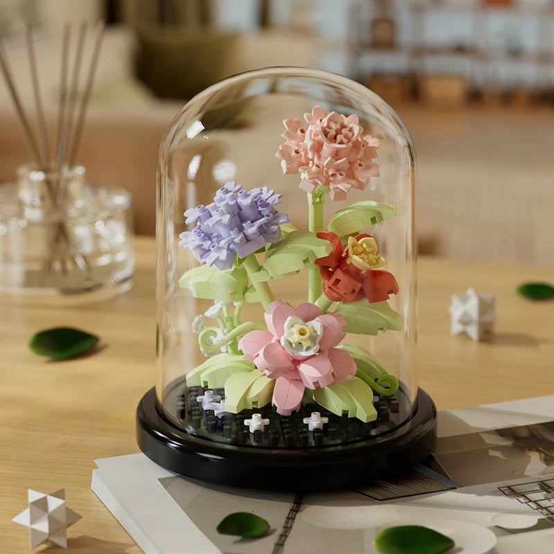 Micro particle building block bouquet handmade gift, children's puzzle toy handmade DIY sunflower desktop decoration ornament Quick Pick Grocers