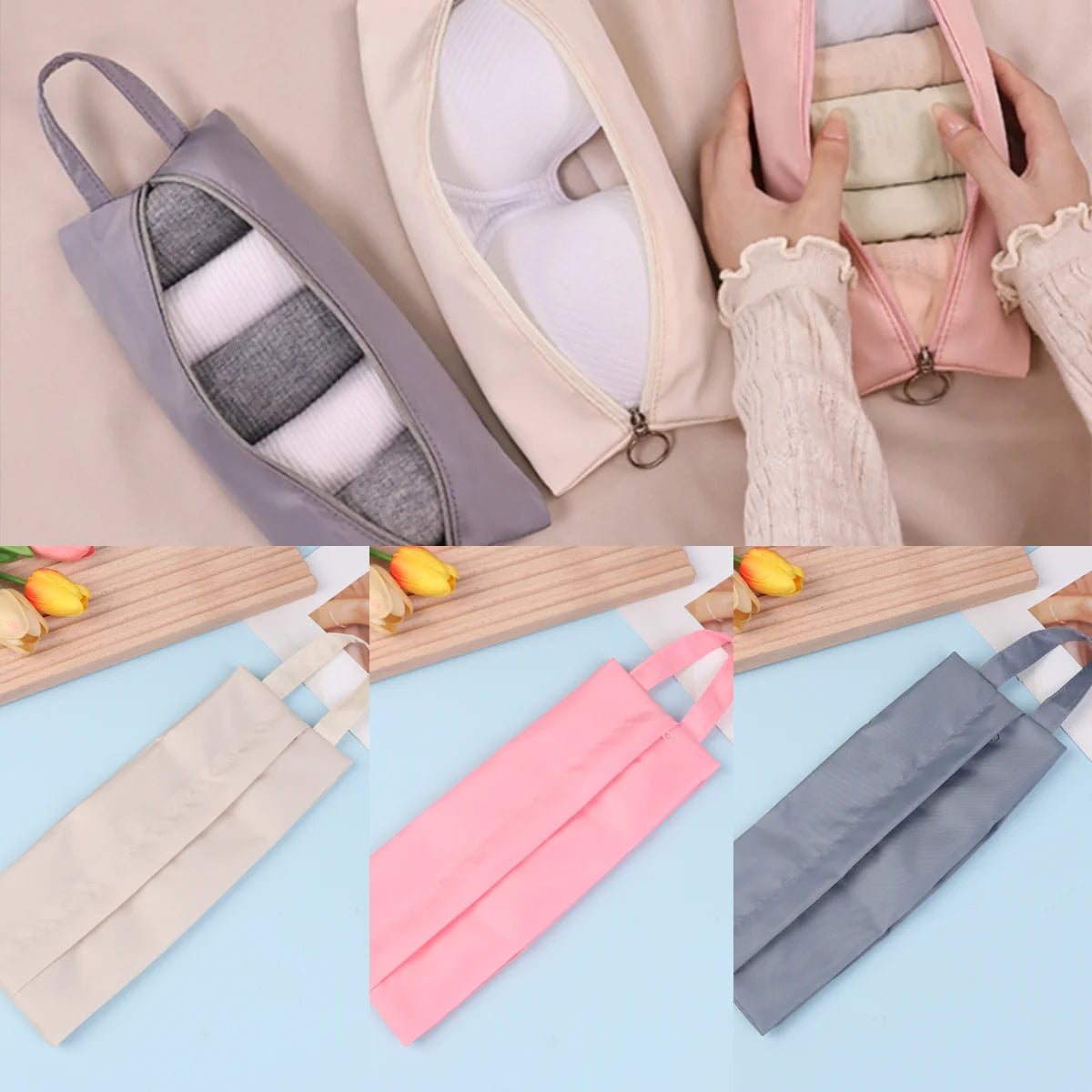 Travel Underwear Underpants Socks Storage Bags Luggage Clothes Sorting and Organizing Bags Hand-held Portable Bags Quick Pick Grocers