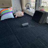 30*30CM Soft Plush Children Kids Rug Play Mat Puzzle Carpet Warm Playmat Interlocking Exercise Tiles Floor Carpet Decoration Mat Quick Pick Grocers