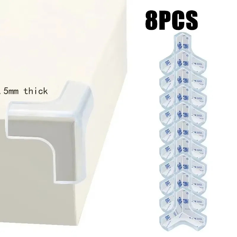 Transparent PVC Baby Protection Strip with Double-Sided Tape Anti-Bumb Kid Safety Table Edge Furniture Guard Corner L Protectors Purest Peak