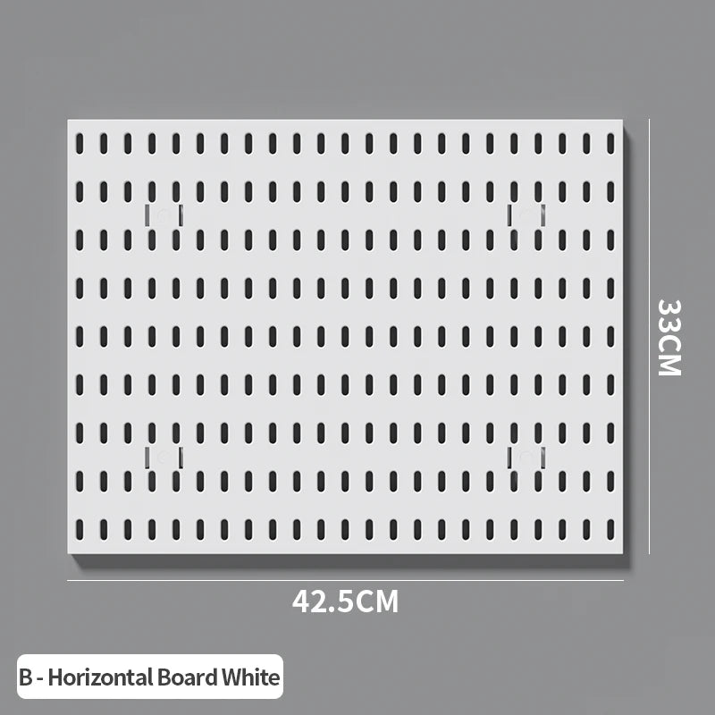 Home Study Storage Pegboard: Suitable for Displaying Figurines, Desk-Top Standing & Clip-On Storage for Furniture Items Quick Pick Grocers
