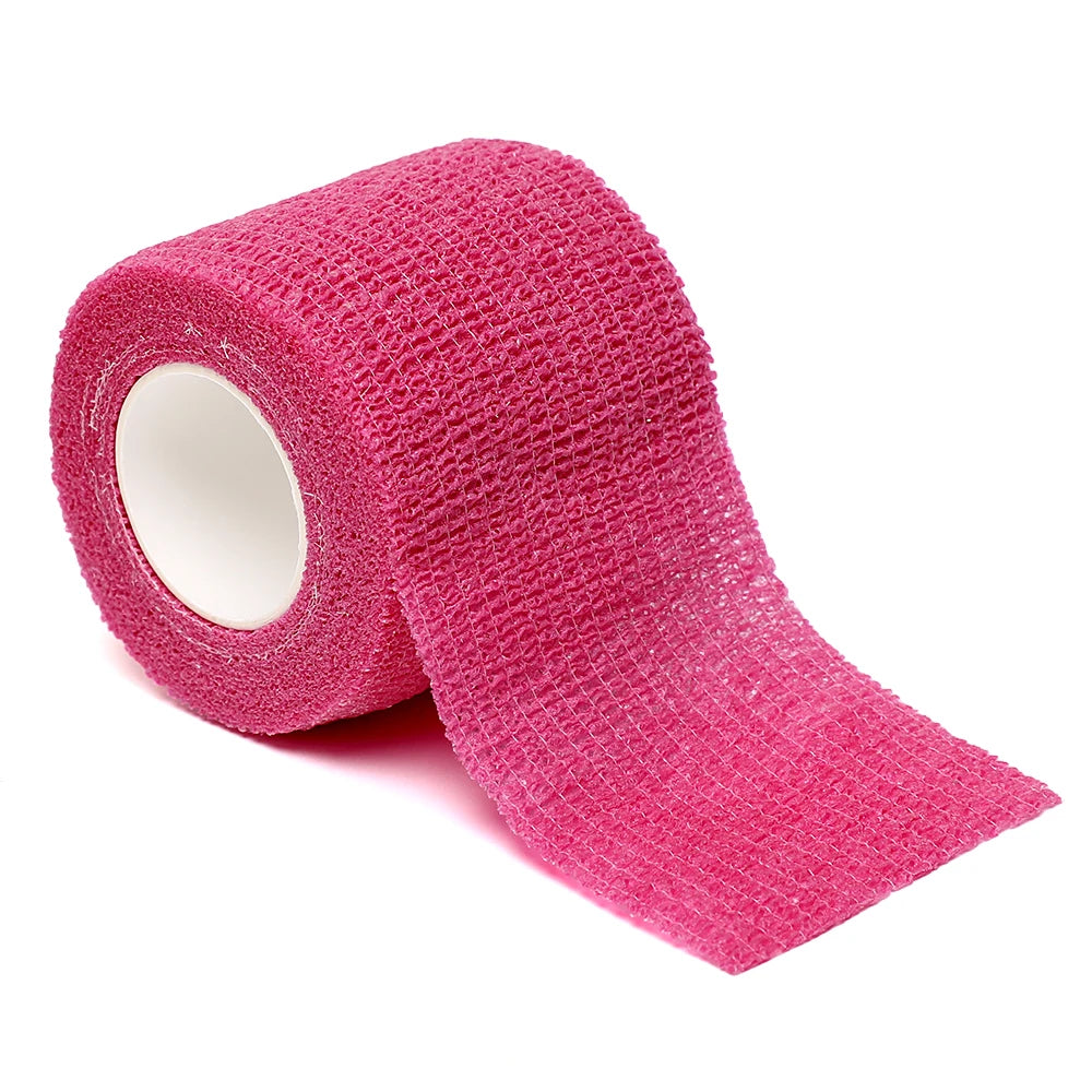 Black sports self-adhesive elastic bandage with 4.8-meter elastic knee pads, 18 colors for fingers, ankles, palms, and shoulders Quick Pick Grocers