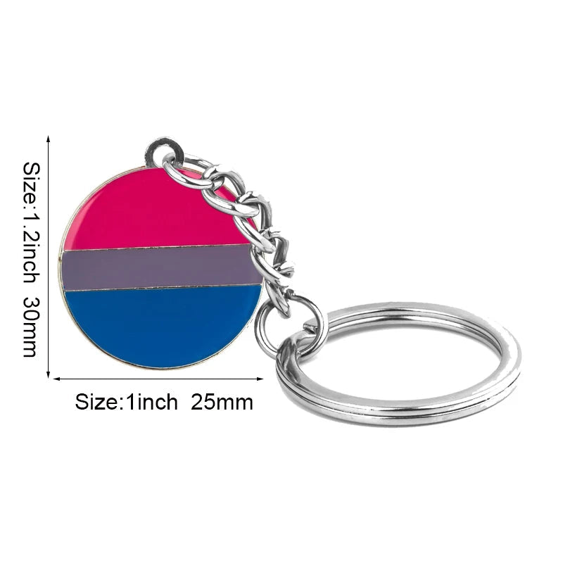 Progress Transgender Rainbow Pansexual pride Genderqueer pride Asexual Metal Key Ring Key Chain For Women Jewelry Quick Pick Grocers