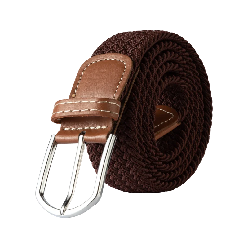 107/120/130CM Fashion Female Elastic Casual Stretch Woven Belt Unisex Canvas Elastic Belts for Women Jeans Pin Buckle Men Belt Quick Pick Grocers