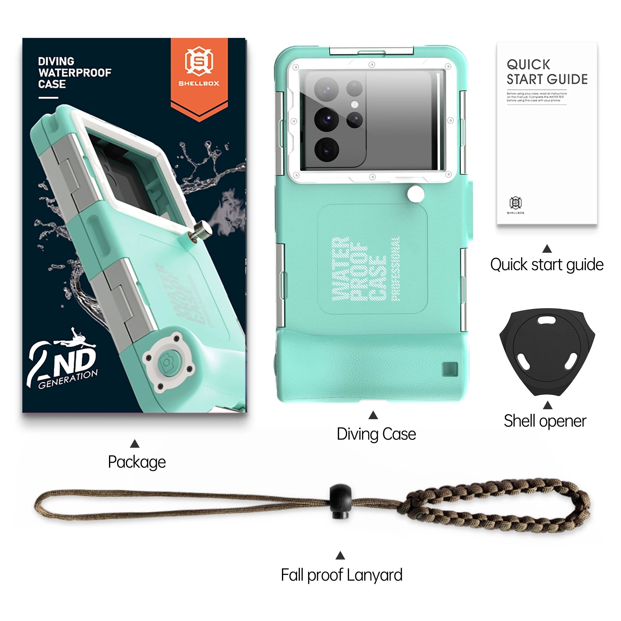 Multi-functional, durable, waterproof, 15m/50ft, universal 6.9 inch waterproof phone case, IP68, professional diving photography Quick Pick Grocers