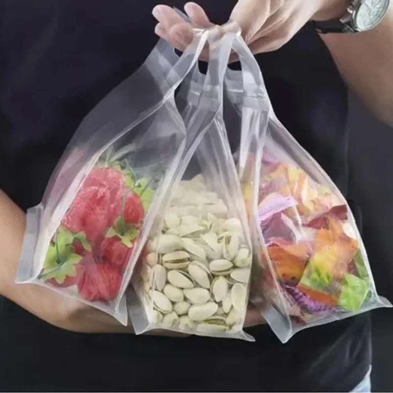 5pcs Reusable Leakproof Food Storage Bags For Nut Grain Vegetable Fruit And Snack Kitchen Organizer Storage Containers Econic Blanks