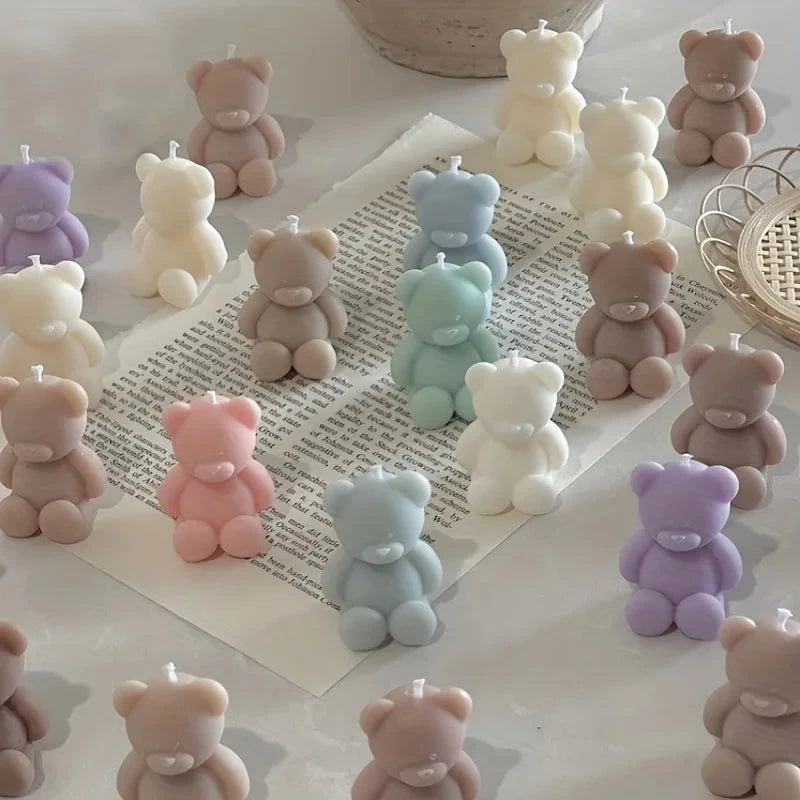 Silicone Bear Mold for Scented Candles, Soap Making and Resin Casting - Cute Animal Shape Mold for Home Decor, Aromatherapy Econic Blanks