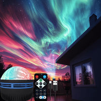 LED Night Light 7 Colors Starry Sky Projector Light Northern Aurora Ambient Light with Remote USB Auto Rotate for Bedroom Decor Quick Pick Grocers