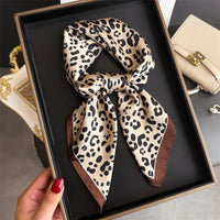 Bohemian Style Print Luxury Brand Silk Square Scarf Women Satin Shawls Neckerchief Wrap Scarves Bandana Hair Hjiab Floral Quick Pick Grocers