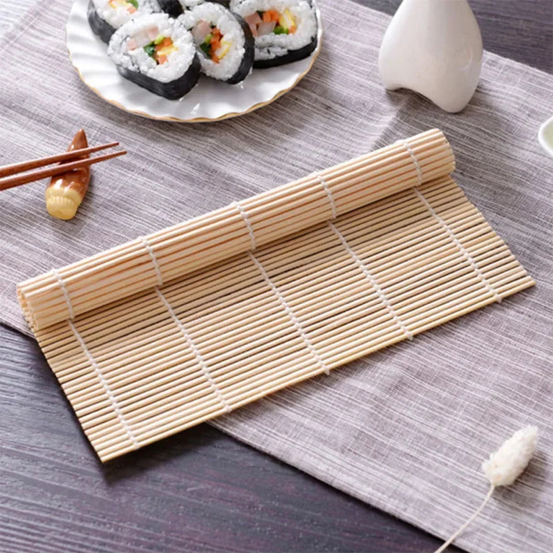 Exquisite Bamboo Sushi Mat with White Finish Seaweed Rice Roll Curling Non Stick Japanese Style Kitchen Essential  Sushi Making Quick Pick Grocers