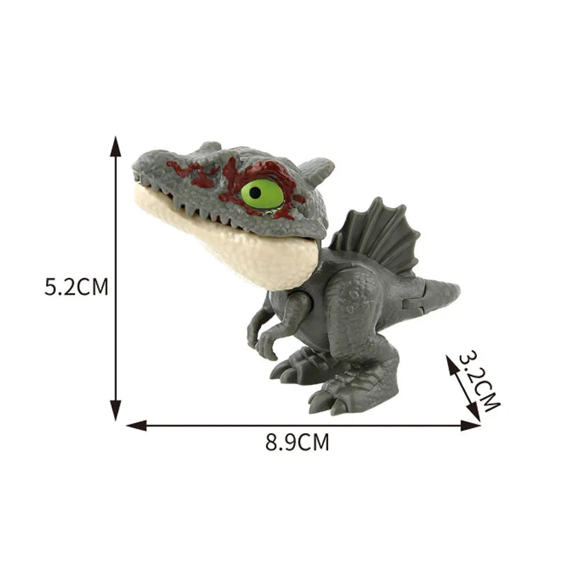 Jurassic Finger Dinosaur Triceratops Tyrannosaurus Model Toys for Kids Creative Finger Biting Dinosaurs Interactive Toy Boy Gift Quick Pick Grocers