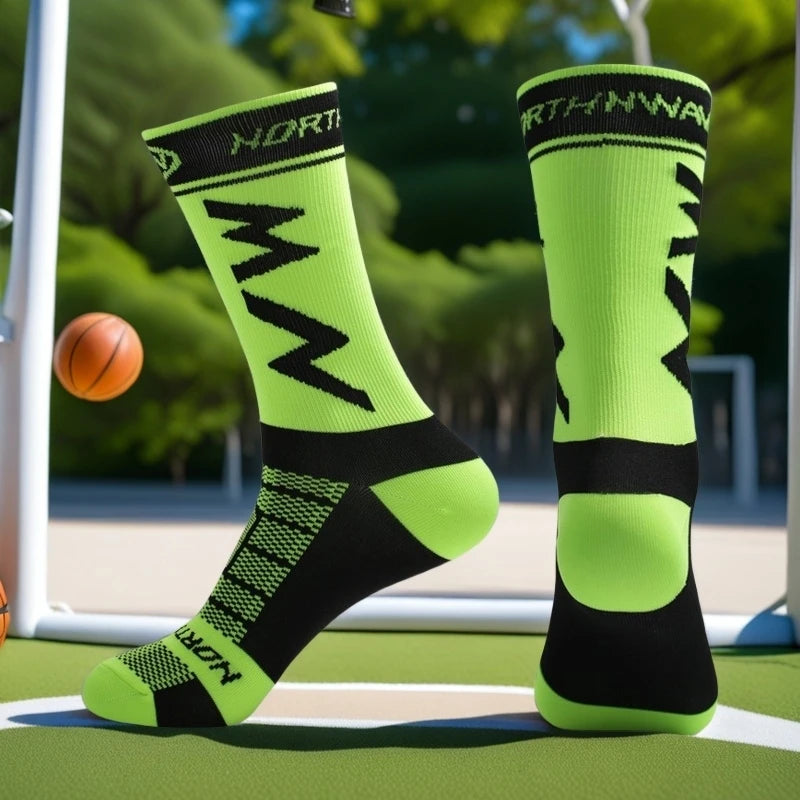 1/3/5 Pairs of Men's Mid-Calf Sports Socks, Fitness Compression Socks, Non-Slip and Breathable, High-Top Sports Socks for Men in Spring and Summer, Comfortable Mid-Calf Socks for Couples in Autumn, Suitable for Daily Activiti Quick Pick Grocers
