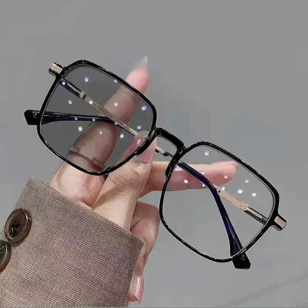 Photochromic Anti Radiation Glasses Metal Eyeglass For Woman Men Quick Pick Grocers
