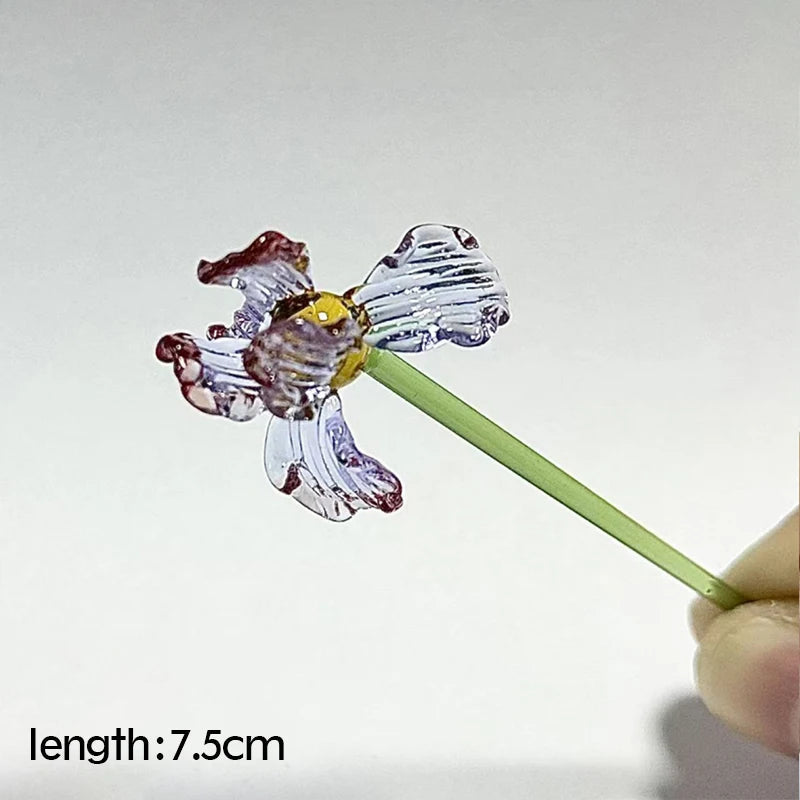 Tulip Glass Ornament Simulated Flower Bouquet Gift Healing Series Girlfriend Life Is One Thousand Times Spring and Bright Quick Pick Grocers