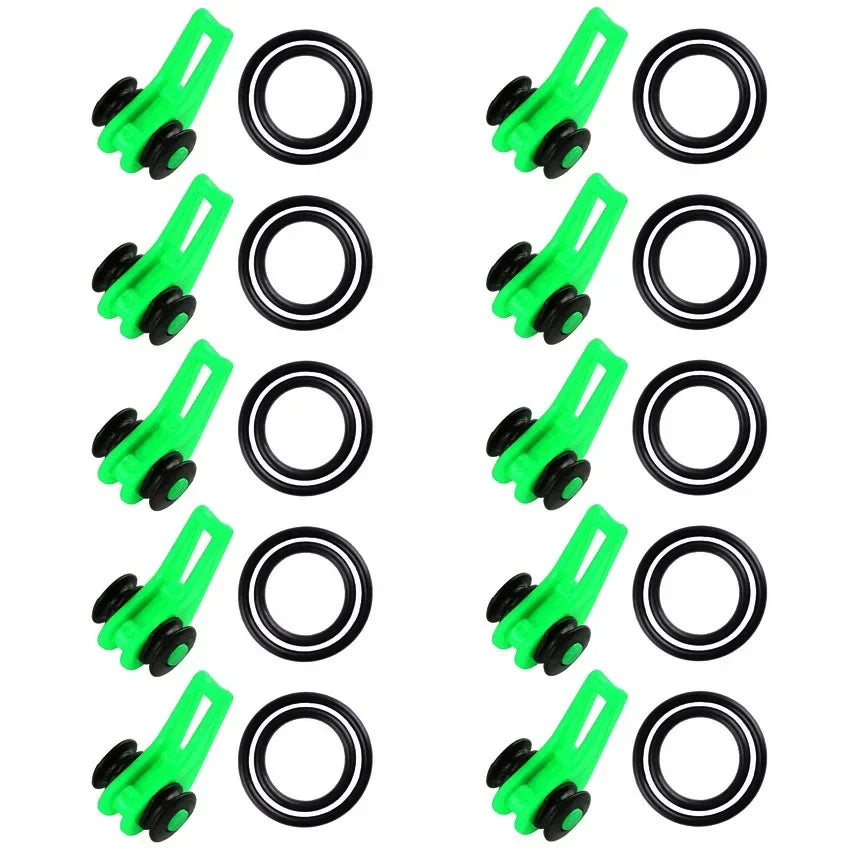10pcs/lot Fishing Rod Pole Hook Keeper - Securely Silicone Ring Iso Hold Bait Lures and Jigs for Safe and Easy Fishing