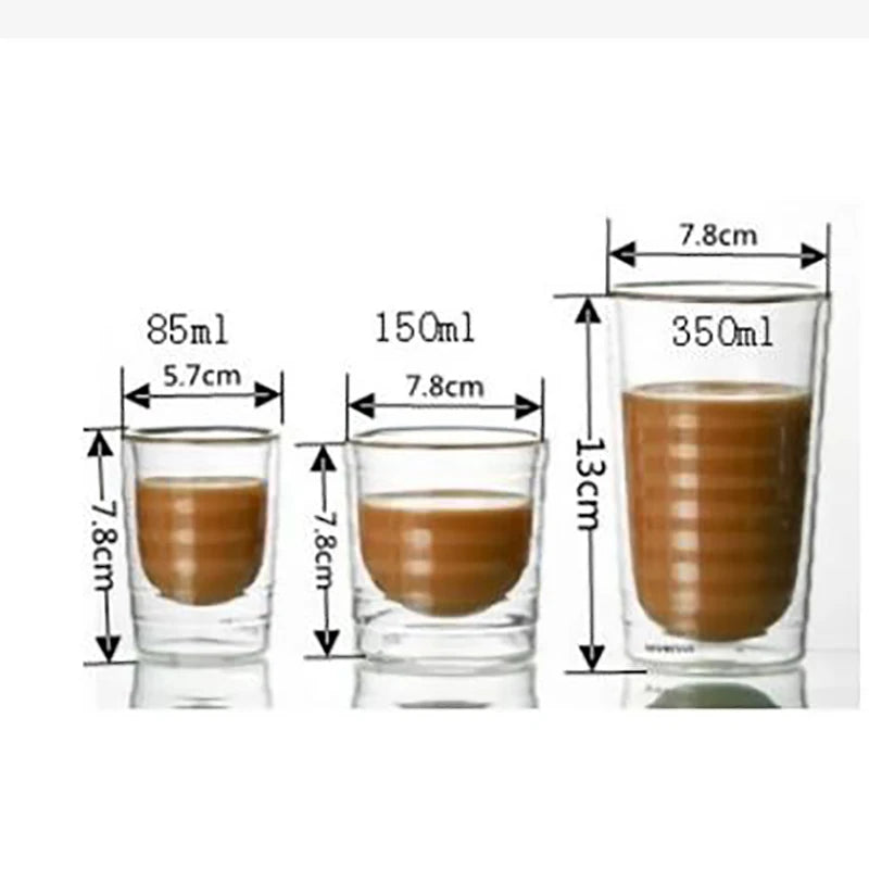 Nespresso Coffee Mug Heat Resistant Double Wall Tea Glass Cup Beer Coffee Handmade Creative Cold Beverage Transparent Drinkware Quick Pick Grocers