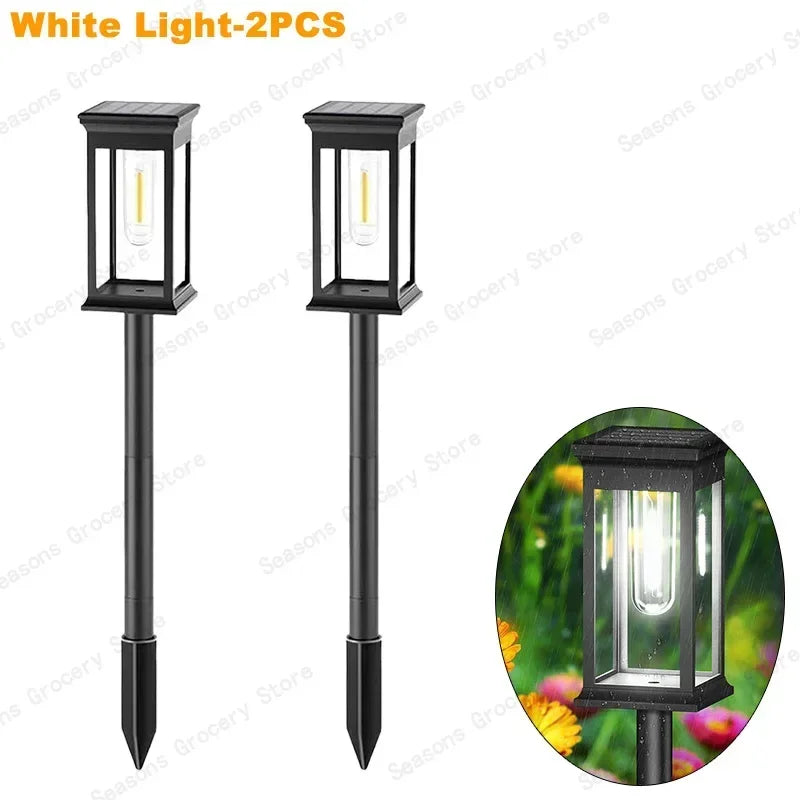 Waterproof LED Solar Lights for Garden Yard Driveway - Automatic Pathway Lighting Outdoor Landscape Lighting Auto On/Off at Dusk Quick Pick Grocers