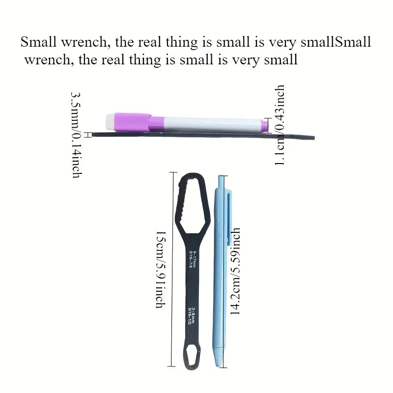 1pc Universal Double Ended Wrench, Self-Tightening 3-17mm Screw Nuts Repair Wrench, Double-Headed Ratchet Spanner, Adjustable Quick Pick Grocers