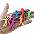 10Pcs Novelty Stretchy Stretch Toy Cute Colorful Yellow Stress Relief Stretchy Fidget Gifts TPR Soft Plastic Creative Doll Toy Econic Blanks