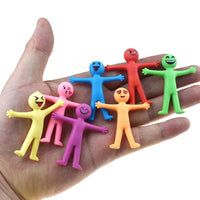10Pcs Novelty Stretchy Stretch Toy Cute Colorful Yellow Stress Relief Stretchy Fidget Gifts TPR Soft Plastic Creative Doll Toy Econic Blanks