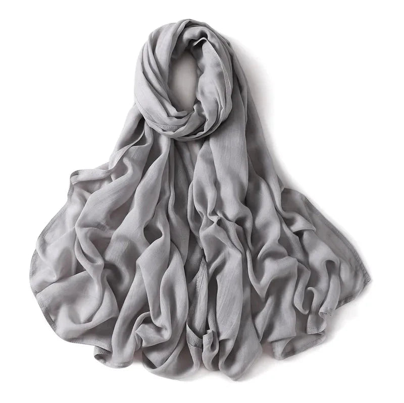 Women Big Size Plain Solid Cotton Rayon Hijab Scarf Lady High Quality Wraps and Shawls Musulman Headband Islamic Turban 180*95Cm Econic Blanks