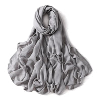 Women Big Size Plain Solid Cotton Rayon Hijab Scarf Lady High Quality Wraps and Shawls Musulman Headband Islamic Turban 180*95Cm Econic Blanks