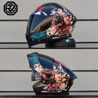 ORZ Personalised Motorcycle Full Face Helmet Men Women Fashion Dual Lens Helmets Motocross Racing Modular Flip Up Casco Moto Quick Pick Grocers