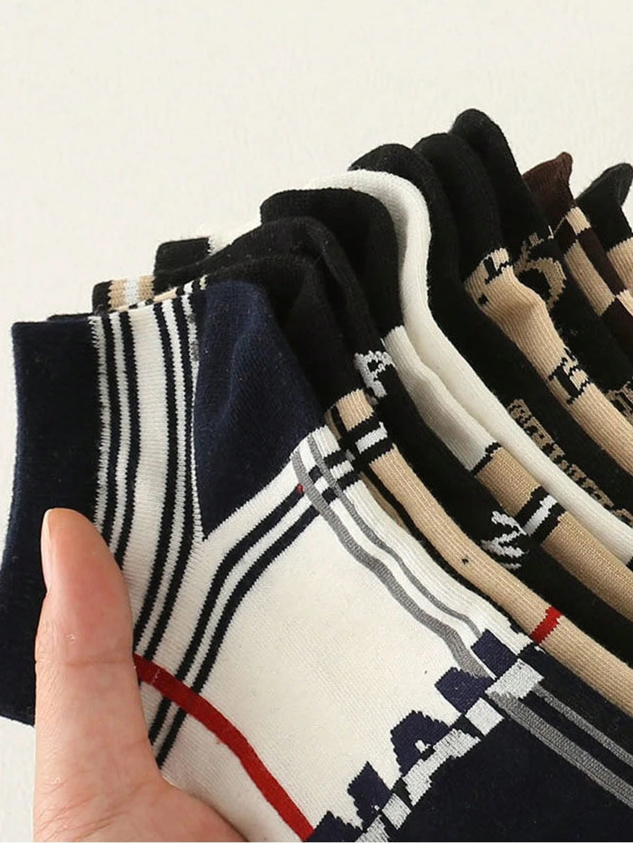 5/10pcs Men's Thin Breathable Low-Cut Socks - Anti-Odor, Moisture-Wicking, Lightweight, Comfortable & Versatile for Daily Wear Quick Pick Grocers