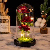 LED Galaxy Three Rose Artificial Flowers, Wedding Decoration, Creative Valentine'S Day and Mother'S Day Gift without Battery 1Pc Quick Pick Grocers