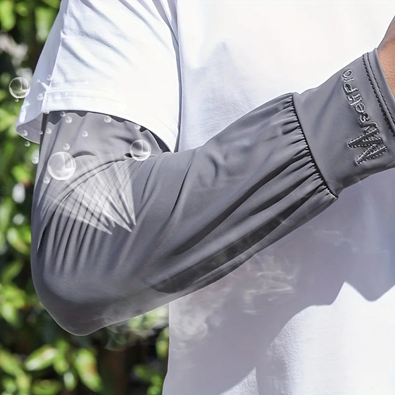 Cooling Arm Sleeves Breathable Sun Protection Ice Slik Sleeves Summer Outdoor Sports Driving Cycling Sleeves Men Loose Arm Quick Pick Grocers