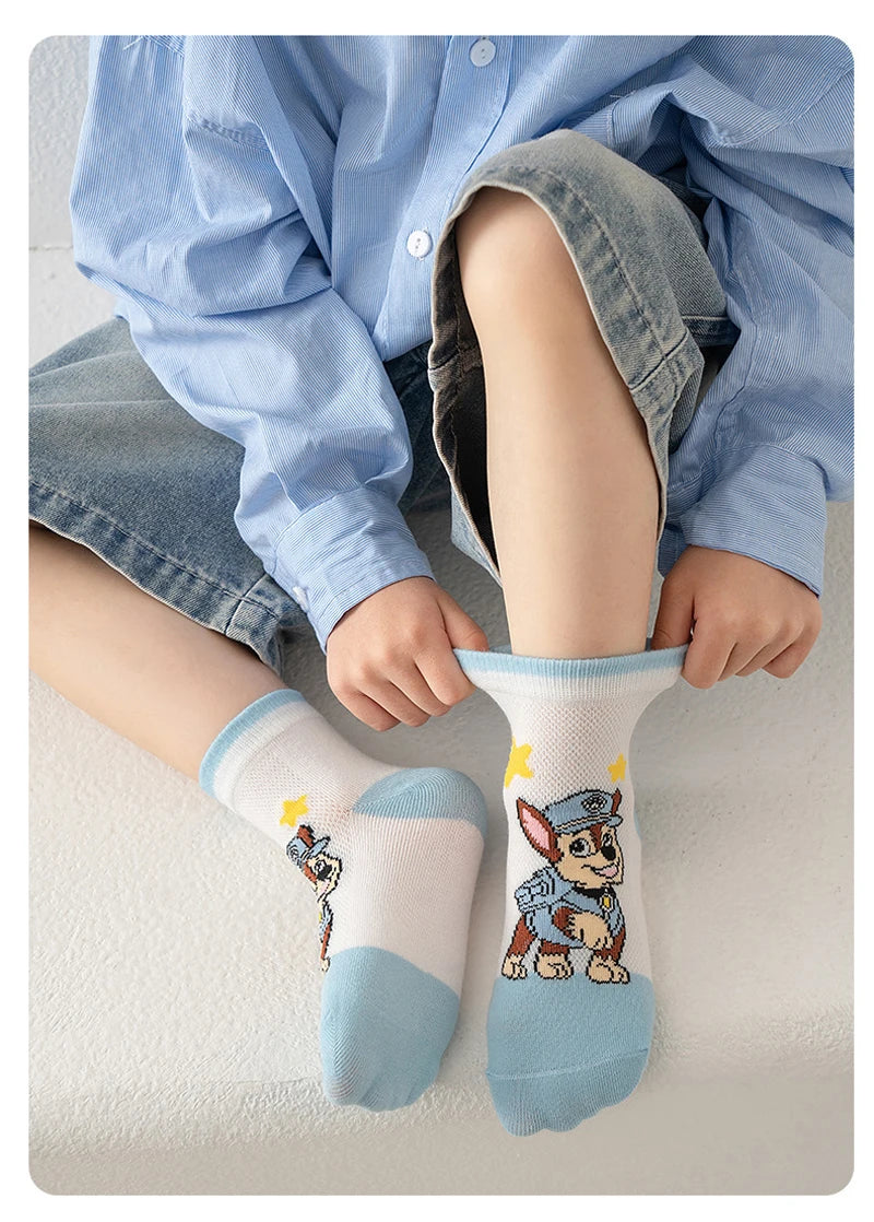 5 Pairs Paw Patrol Kids Socks Cotton Boys Cute Cartoon Socks for Children Baby Casual Socks Spring and Summer Boys Socks Quick Pick Grocers