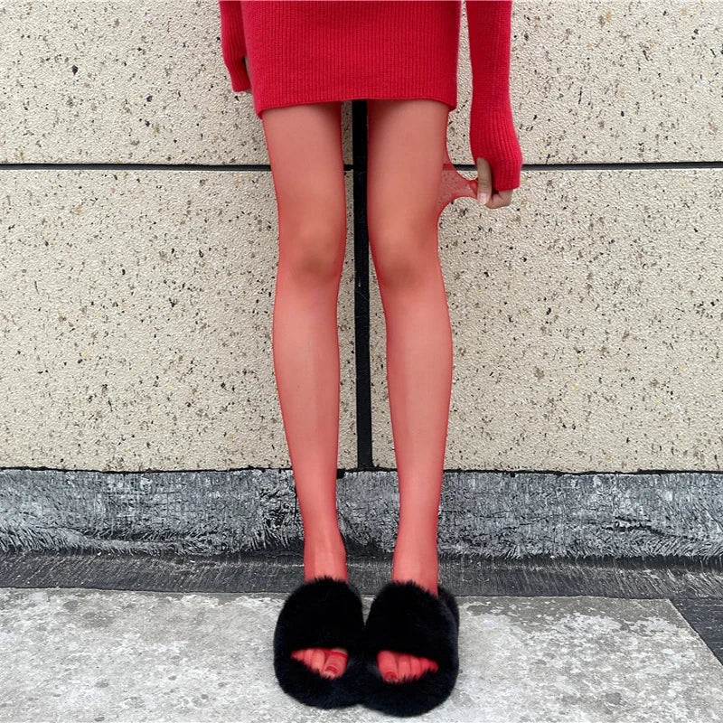 New Red Pantyhose Female Year Red Socks Tights Women Stockings Slim Lingerie Anti-hook Silk Velvet Wedding Bride's Leggings ## Quick Pick Grocers