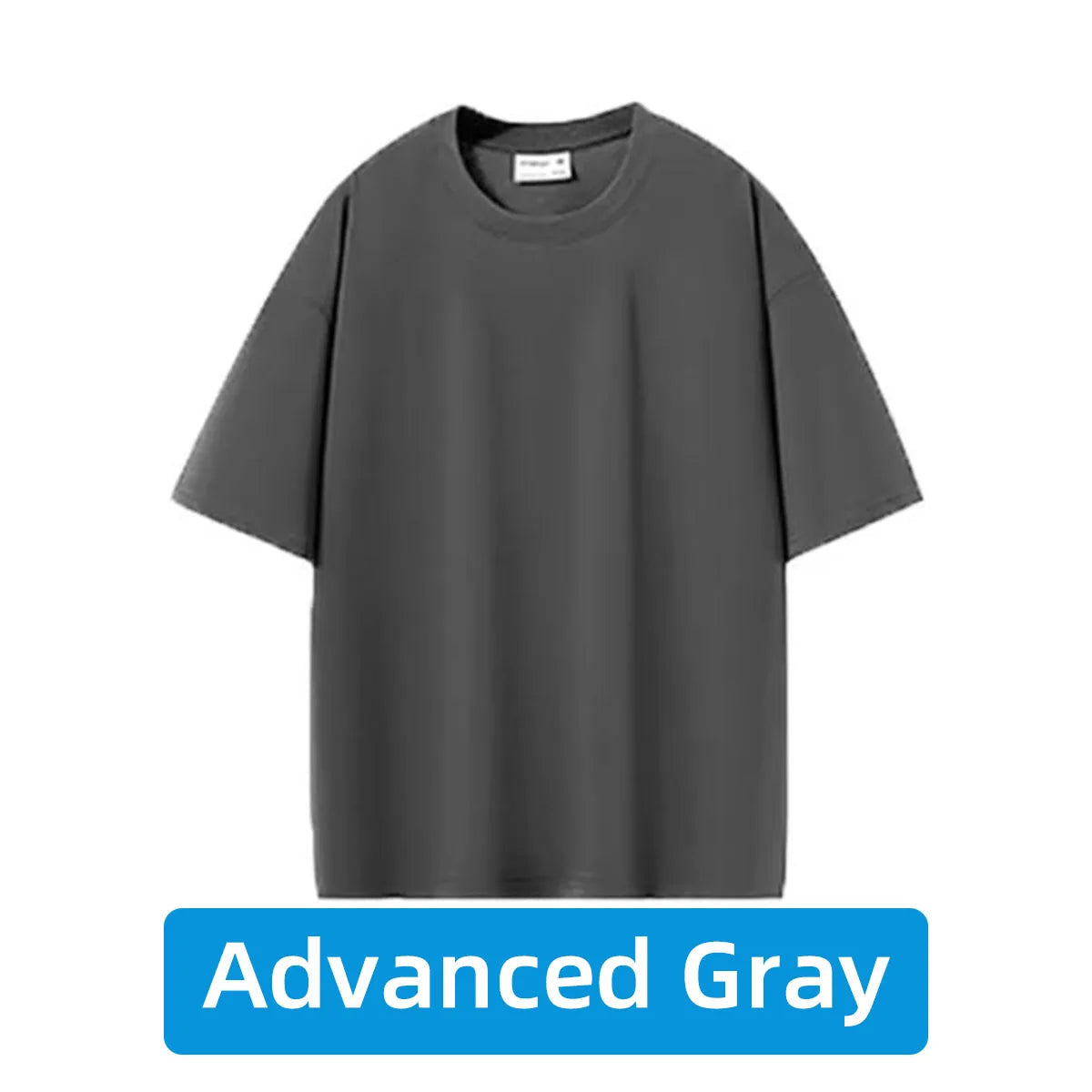 100% Pure Cotton T-Shirt With Round Neck Shoulder Design For Both Men Women Summer Solid Color Short Sleeved Casual Loose Fit Quick Pick Grocers