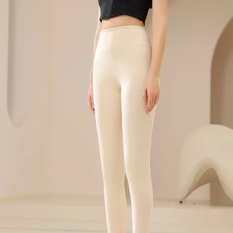 Women's Thermal Winter Tights Fleece Lined Sheer Velvet Pantyhose Thick Warm Leggings with Plush Inner Layer Quick Pick Grocers