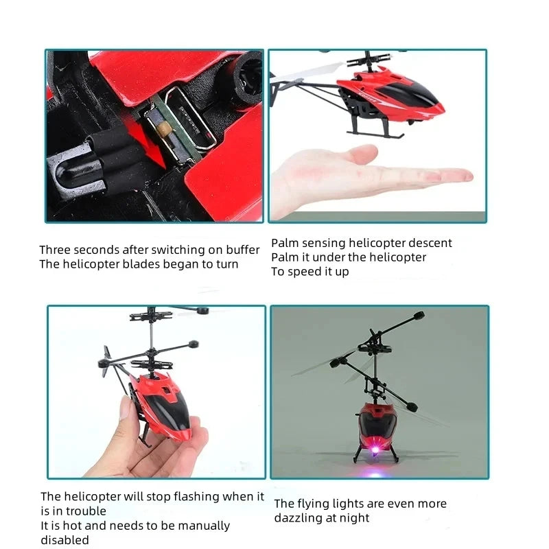 Rechargeable Mini RC Drone Remote Safe Fall-resistant RC Helicopters Drone Children Toys（No remote control battery） Econic Blanks